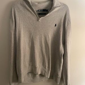 Polo Ralph lauren grey quarter zip